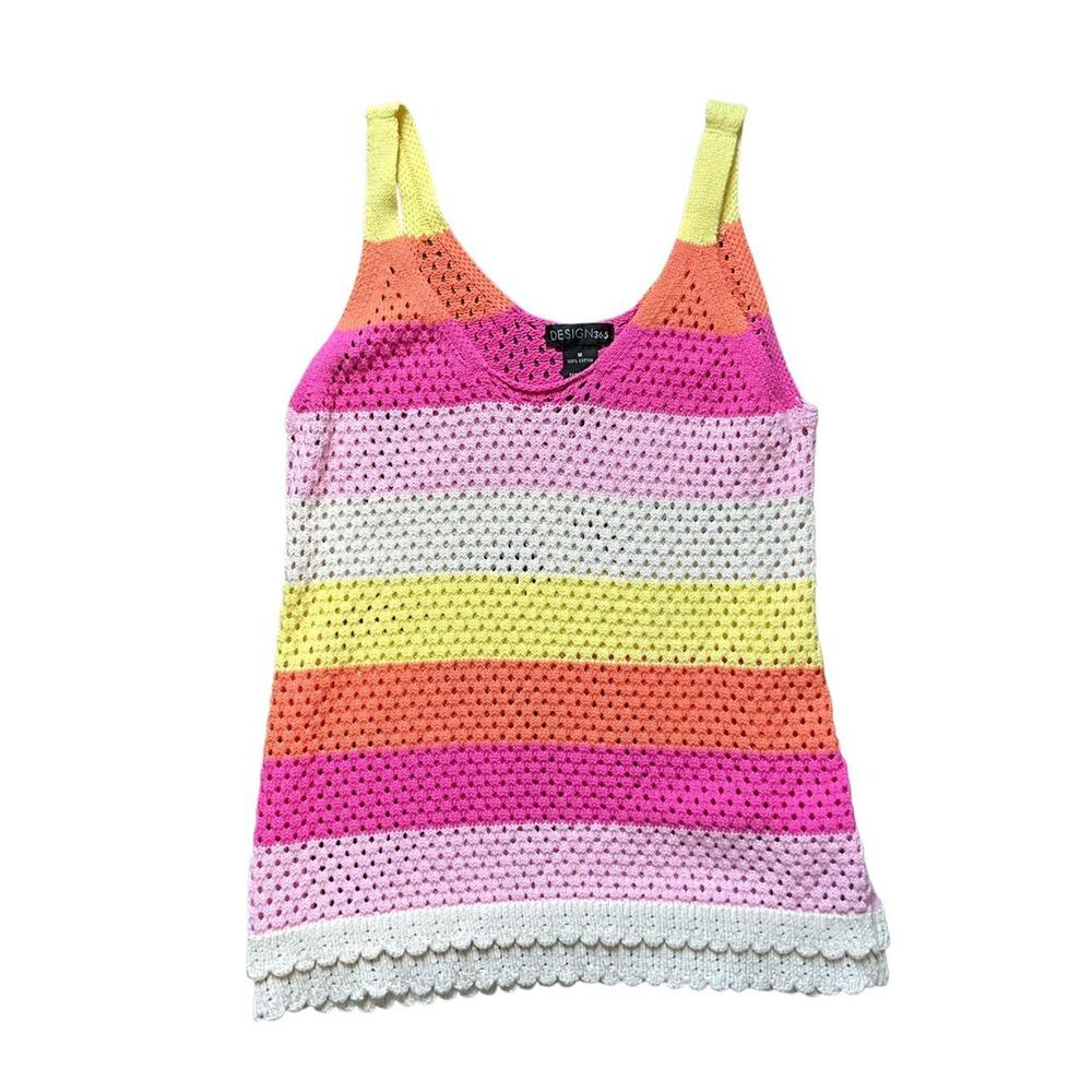 Design 365 Multicolor Knitted Tank Top: Y2K, Modern